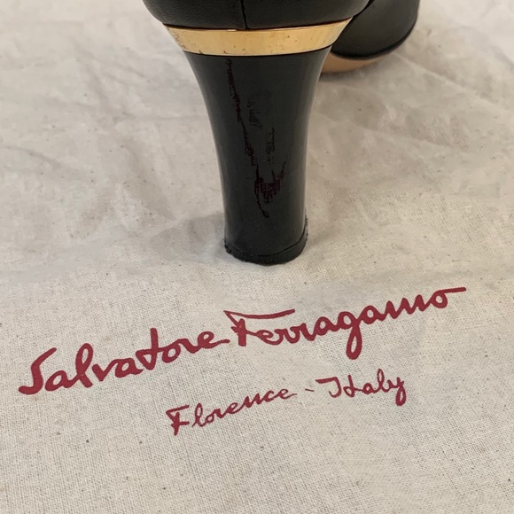 Salvatore Ferragamo boots 38 black leather - Picture 6 of 9